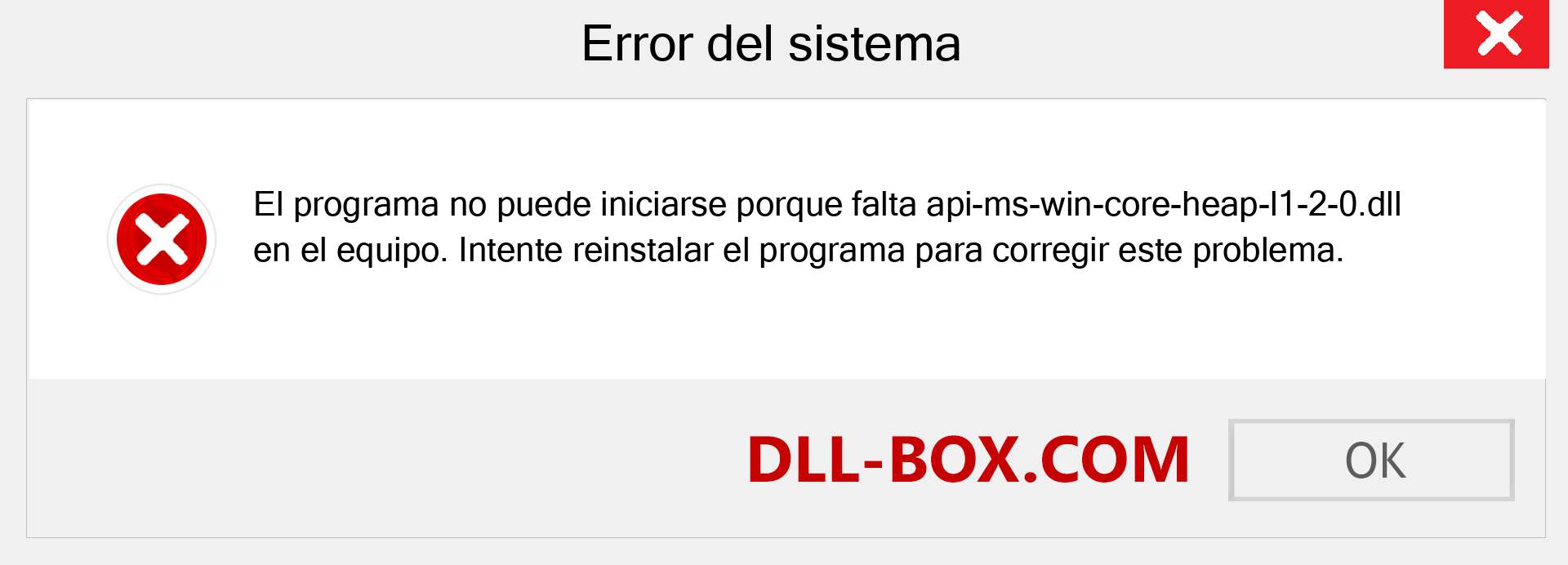 ¿Falta el archivo api-ms-win-core-heap-l1-2-0.dll ?. Descargar para Windows 7, 8, 10 - Corregir api-ms-win-core-heap-l1-2-0 dll Missing Error en Windows, fotos, imágenes