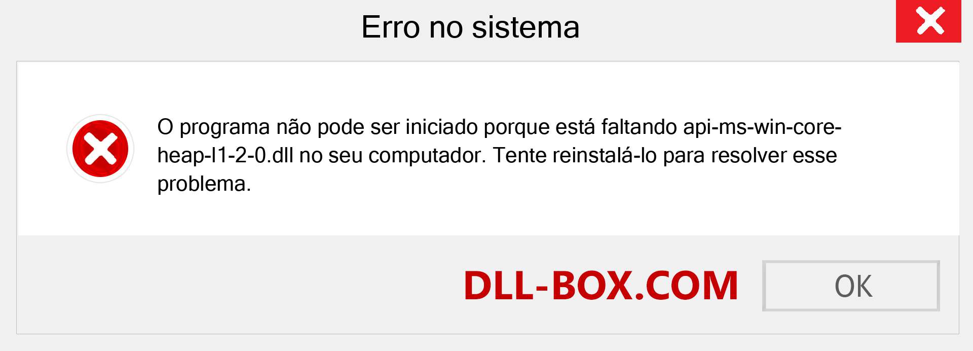 Arquivo api-ms-win-core-heap-l1-2-0.dll ausente ?. Download para Windows 7, 8, 10 - Correção de erro ausente api-ms-win-core-heap-l1-2-0 dll no Windows, fotos, imagens