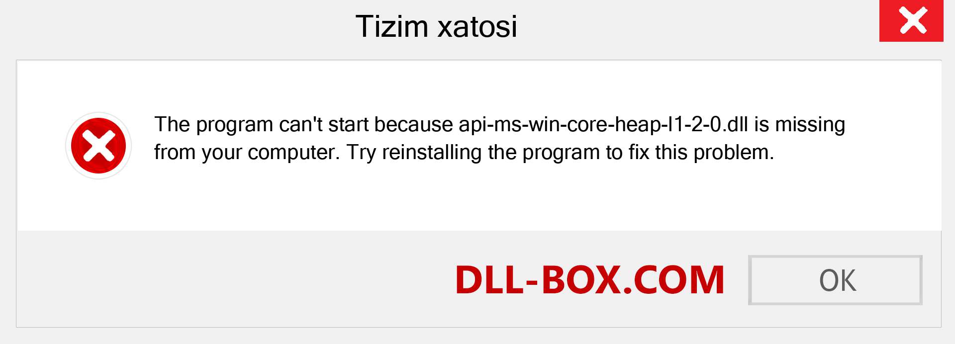 api-ms-win-core-heap-l1-2-0.dll fayli yo'qolganmi?. Windows 7, 8, 10 uchun yuklab olish - Windowsda api-ms-win-core-heap-l1-2-0 dll etishmayotgan xatoni tuzating, rasmlar, rasmlar